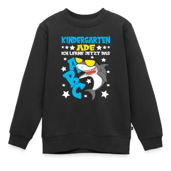 Schulkind Schulanfang Hai Einschulung Junge - Kinder Premium Organic Sweatshirt - Schwarz - Vorne - AI Model Kid Female (0cm)