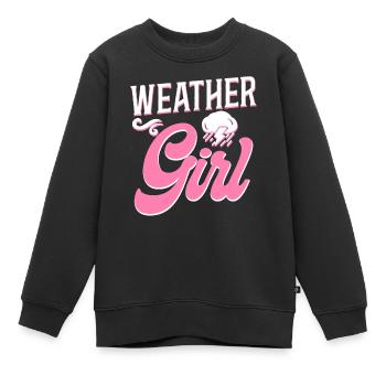 Météorologue Prévisions météorologiques - Sweat Premium enfant bio - noir - Devant - AI Model Kid Female (0cm)