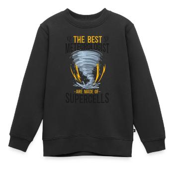 Météorologue Prévisions météorologiques - Sweat Premium enfant bio - noir - Devant - AI Model Kid Female (0cm)