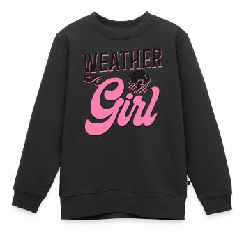 Météorologue Prévisions météorologiques - Sweat Premium enfant bio - noir - Devant - AI Model Kid Female (0cm)