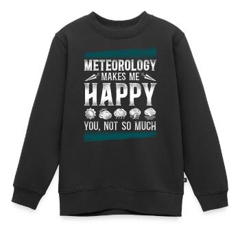 Météorologue Prévisions météorologiques - Sweat Premium enfant bio - noir - Devant - AI Model Kid Female (0cm)