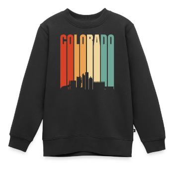 Cadeau de paysage urbain du Colorado - Sweat Premium enfant bio - noir - Devant - AI Model Kid Female (0cm)