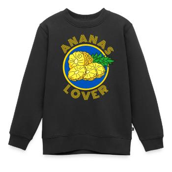 ANANAS LOVER plage vacances à la mer été - Sweat Premium enfant bio - noir - Devant - AI Model Kid Female (0cm)