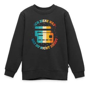 Ich Ziehe Was Was Du Nicht Ziehst Kredit Karte - Kinder Premium Organic Sweatshirt - Schwarz - Vorne - AI Model Kid Female (0cm)