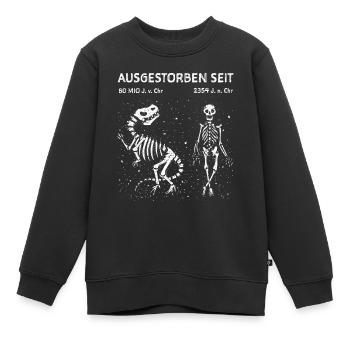 Kilma Umwelt Ausgestorben T-Rex Archäologie Dino - Kinder Premium Organic Sweatshirt - Schwarz - Vorne - AI Model Kid Female (0cm)