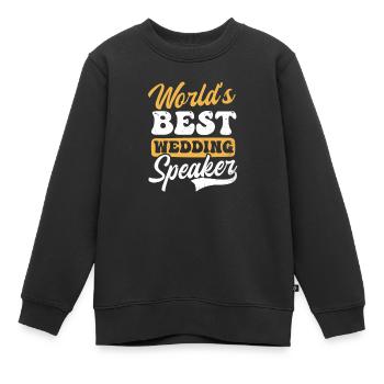 Speaker Worlds Best Wedding Speaker - Kids Premium Organic Sweatshirt - black - Front - AI Model Kid Female (0cm)