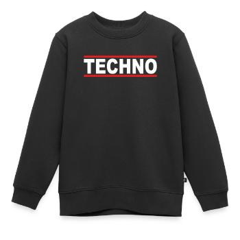 Techno - Kinder Premium Organic Sweatshirt - Schwarz - Vorne - AI Model Kid Female (0cm)