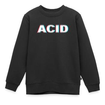 Techno Acide - Sweat Premium enfant bio - noir - Devant - AI Model Kid Female (0cm)