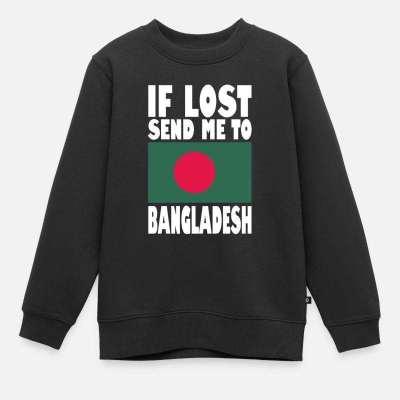 Drapeau du Bangladesh - Sweat Premium enfant bio - noir