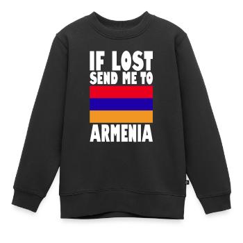 Drapeau de l’Arménie - Sweat Premium enfant bio - noir - Devant - AI Model Kid Female (0cm)