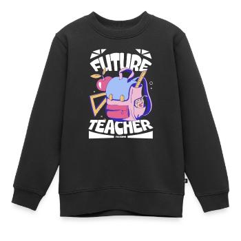 Future Teacher - Kinder Premium Organic Sweatshirt - Schwarz - Vorne - AI Model Kid Female (0cm)