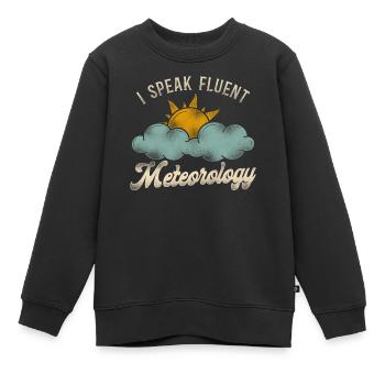 Météorologue Prévisions météorologiques - Sweat Premium enfant bio - noir - Devant - AI Model Kid Female (0cm)