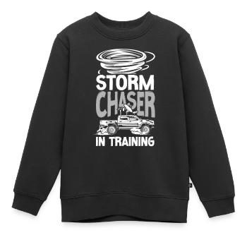 Storm Chaser Hurricane Meteorology - Kinder Premium Organic Sweatshirt - Schwarz - Vorne - AI Model Kid Female (0cm)