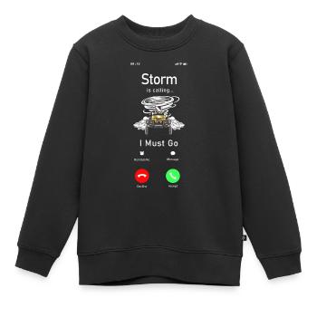 Storm Chaser Hurricane Meteorology - Kinder Premium Organic Sweatshirt - Schwarz - Vorne - AI Model Kid Female (0cm)