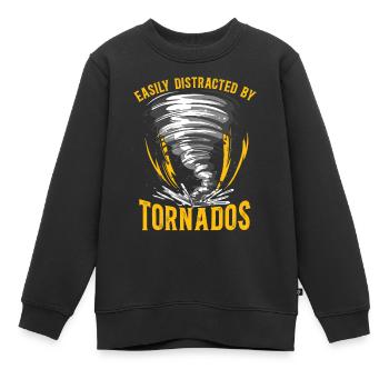 Storm Chaser Hurricane Meteorology - Kinder Premium Organic Sweatshirt - Schwarz - Vorne - AI Model Kid Female (0cm)
