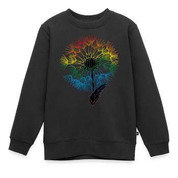 Löwenzahn - Kinder Premium Organic Sweatshirt - Schwarz - Vorne - AI Model Kid Female (0cm)