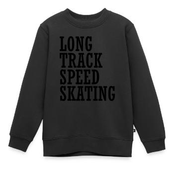 Long Track Speed Skating Funny Speed Skater - Kinder Premium Organic Sweatshirt - Schwarz - Vorne - AI Model Kid Female (0cm)