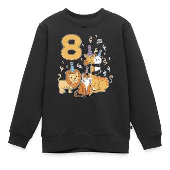 8 ans Animaux Zoo 8ème anniversaire Enfants Cadeau - Sweat Premium enfant bio - noir - Devant - AI Model Kid Female (0cm)