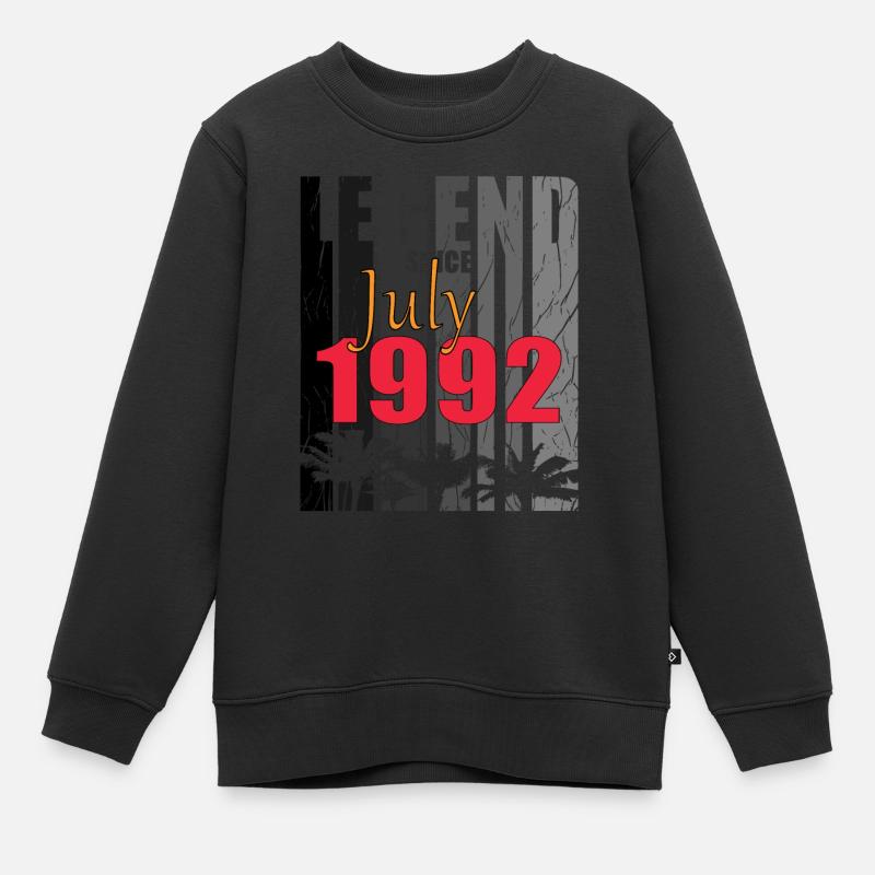 Vintage Geschenkidee geboren Juli 1992 - Kinder Premium Organic Sweatshirt - Schwarz