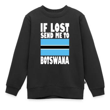 Botswana Flagge Spruch - Kinder Premium Organic Sweatshirt - Schwarz - Vorne - AI Model Kid Female (0cm)