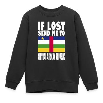 Zentralafrikanische Republik Flagge Spruch - Kinder Premium Organic Sweatshirt - Schwarz - Vorne - AI Model Kid Female (0cm)