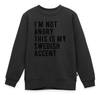 Ich Bin Nicht Böse, Mein Schwedischer Akzent - Kinder Premium Organic Sweatshirt - Schwarz - Vorne - AI Model Kid Female (0cm)
