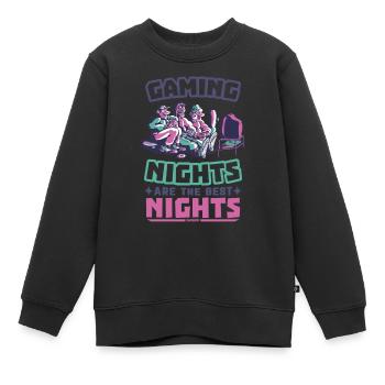 Game Nerd Spielkonsole Gaming zocken Gamepad - Kinder Premium Organic Sweatshirt - Schwarz - Vorne - AI Model Kid Female (0cm)