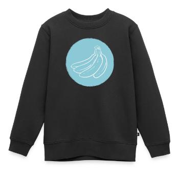 Banane - Kinder Premium Organic Sweatshirt - Schwarz - Vorne - AI Model Kid Female (0cm)