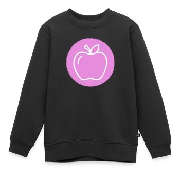 Apfel - Kinder Premium Organic Sweatshirt - Schwarz - Vorne - AI Model Kid Female (0cm)