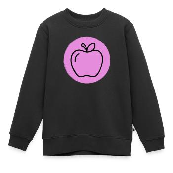 Apfel - Kinder Premium Organic Sweatshirt - Schwarz - Vorne - AI Model Kid Female (0cm)