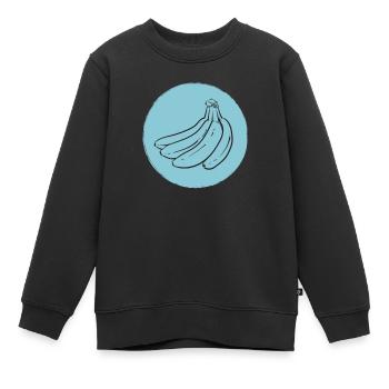 Banane - Sweat Premium enfant bio - noir - Devant - AI Model Kid Female (0cm)
