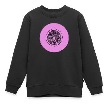 Orange Zitrone - Kinder Premium Organic Sweatshirt - Schwarz - Vorne - AI Model Kid Female (0cm)