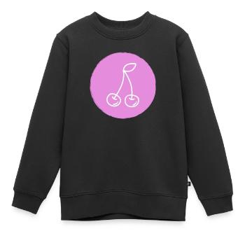 Cerise - Sweat Premium enfant bio - noir - Devant - AI Model Kid Female (0cm)
