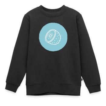 Kiwi - Kinder Premium Organic Sweatshirt - Schwarz - Vorne - AI Model Kid Female (0cm)