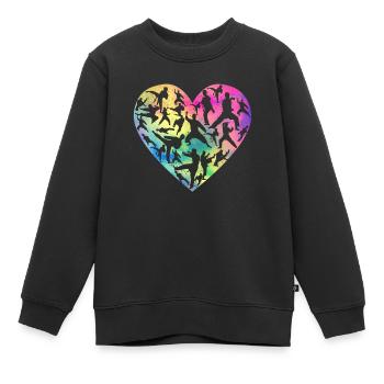 Kampfkunst Herz Liebe Training Karate Tae Kwon Do - Kinder Premium Organic Sweatshirt - Schwarz - Vorne - AI Model Kid Female (0cm)