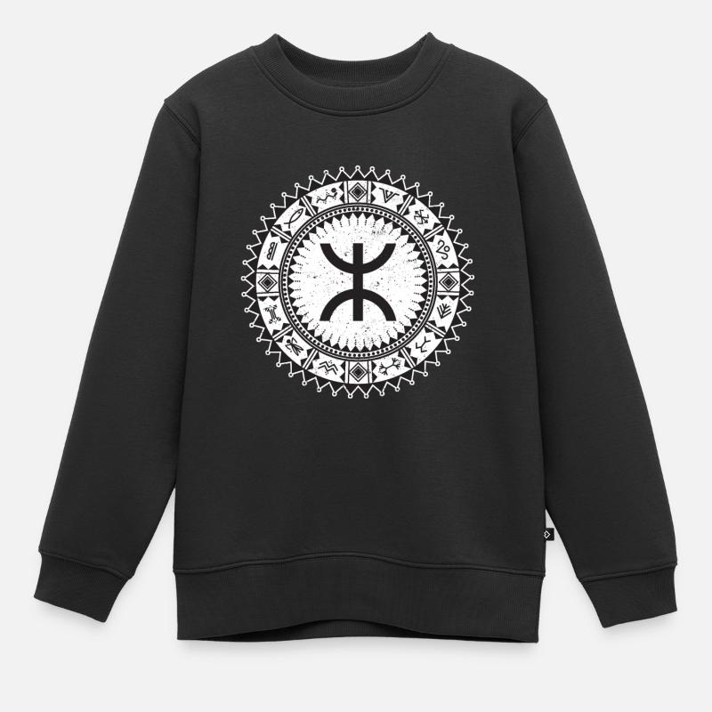 Horoscope Berbère - signe Astrologie - Sweat Premium enfant bio - noir