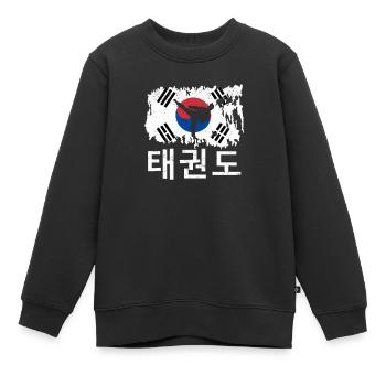 Tae Kwon Do Koreanischer Stolz Athlet Kampfsport - Kinder Premium Organic Sweatshirt - Schwarz - Vorne - AI Model Kid Female (0cm)