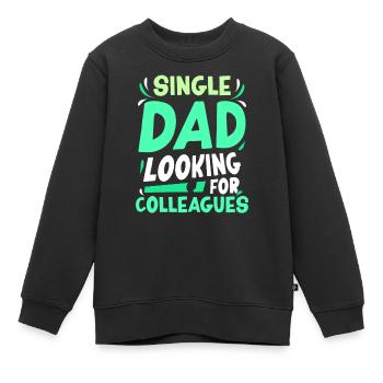 Père monoparental Addiction Collègues Papa Père - Sweat Premium enfant bio - noir - Devant - AI Model Kid Female (0cm)