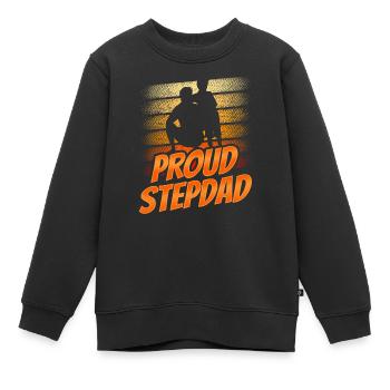 Fier beau-père Fête des pères beau-père Beau-père - Sweat Premium enfant bio - noir - Devant - AI Model Kid Female (0cm)