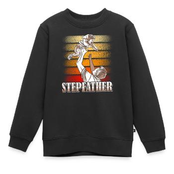 Beau-père Fête des pères Beau-père Beau-père Beau-père Beau-père - Sweat Premium enfant bio - noir - Devant - AI Model Kid Female (0cm)