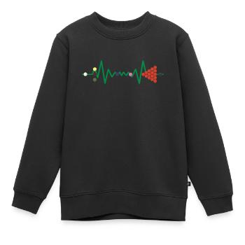 Jeu de snooker gamer Table de snooker Balles de snooker - Sweat Premium enfant bio - noir - Devant - AI Model Kid Female (0cm)