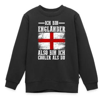 England Engländer Englisches - Kinder Premium Organic Sweatshirt - Schwarz - Vorne - AI Model Kid Female (0cm)