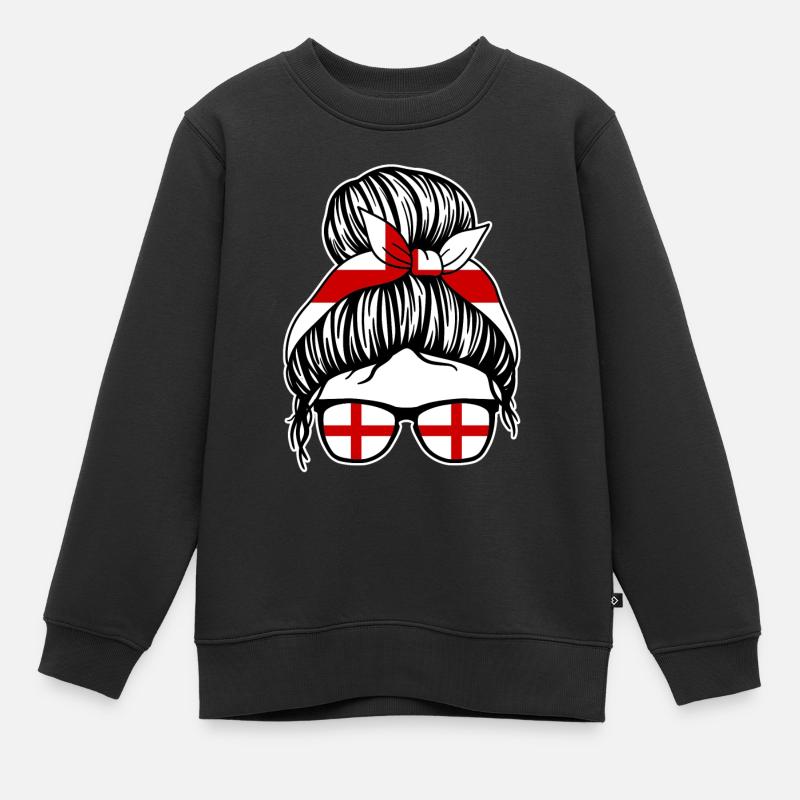 Engländer Englisches England - Kinder Premium Organic Sweatshirt - Schwarz