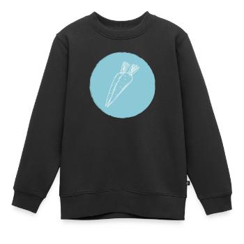 Carotte - Sweat Premium enfant bio - noir - Devant - AI Model Kid Female (0cm)