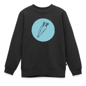 Carotte - Sweat Premium enfant bio - noir - Devant - AI Model Kid Female (0cm)