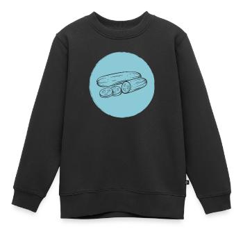 Gurke - Kinder Premium Organic Sweatshirt - Schwarz - Vorne - AI Model Kid Female (0cm)