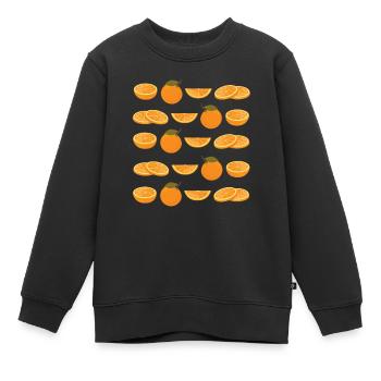Mandarinen - Kinder Premium Organic Sweatshirt - Schwarz - Vorne - AI Model Kid Female (0cm)