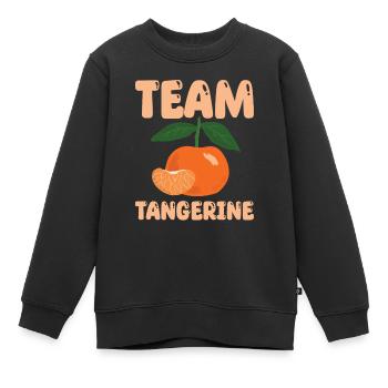 Team Mandarine - Kinder Premium Organic Sweatshirt - Schwarz - Vorne - AI Model Kid Female (0cm)