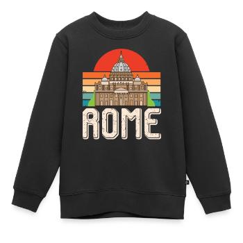 Rom Vatikan Italien Römer Sunrise italienisch - Kinder Premium Organic Sweatshirt - Schwarz - Vorne - AI Model Kid Female (0cm)