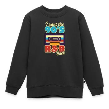 Ich liebe die 90er Ich will 90er Jahre R&B zurück - Kinder Premium Organic Sweatshirt - Schwarz - Vorne - AI Model Kid Female (0cm)